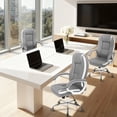 thumbnail image 3 of NEO CHAIR Office Desk Ergonomic Gaming Computer Chair High Back Adjustable PU Leather with Lumbar Support, Swivel Rolling Wheels, Executive Managerial Task Chair (Grey), 3 of 8