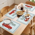 thumbnail image 5 of Happy Easter Placemats Set of 8 Spring Watercolor Truck Bunny Eggs Blue Plaid Place Mats Indoor Wipeable Table Mats Washable Dining Table Placemats for Kitchen Holiday Party Home Decor 13x19 Inch, 5 of 9