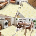 thumbnail image 5 of Yellow Lemon Area Rugs 4'x6', Washable Small Throw Rugs for Office Bathroom, Summer Farmhouse Fruits Leaves Lemon Indoor Outdoor Rug Non-Slip Low Pile Carpet Runner Reversible Floor Mats, 5 of 8
