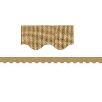 Teacher Created Resources Burlap Scalloped Border Trim 6 Packs (TCR3552)