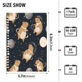 thumbnail image 2 of Wirebound Notebook Hardcover Spiral Notebooks Capybara Astronauts, 60 Pages, 80 GSM, 5.7 x 8.3in, 2 of 7