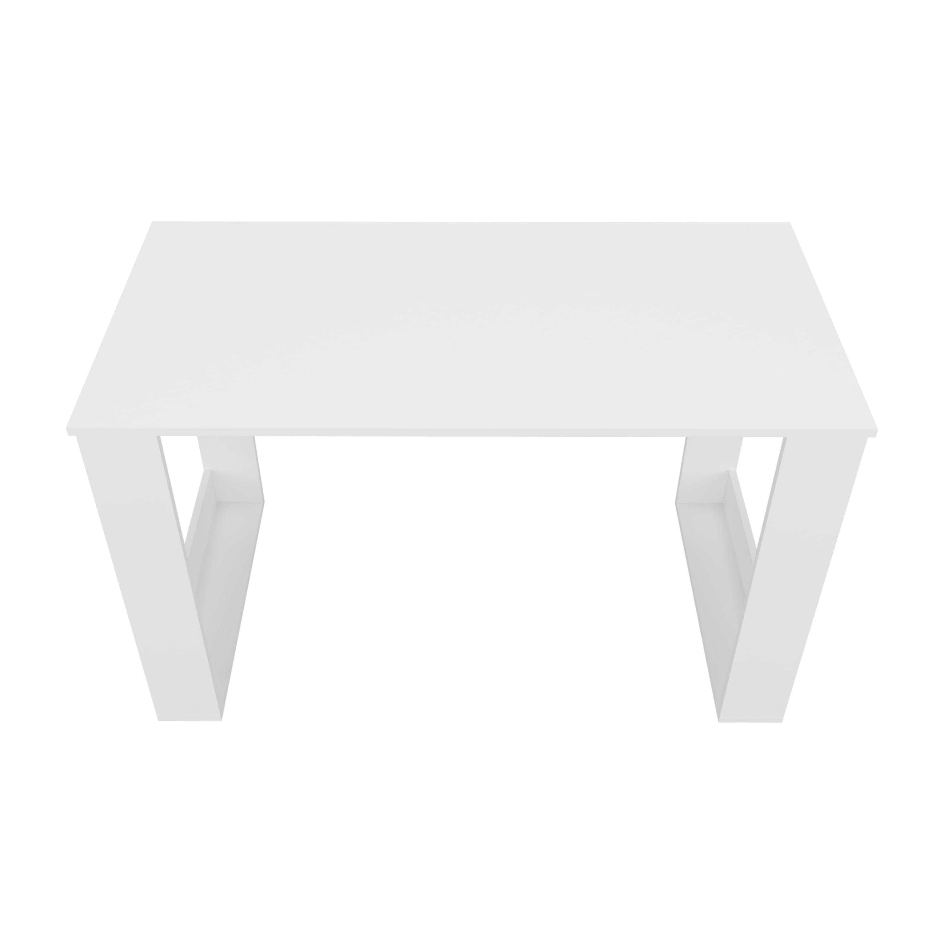 Astoutdoor Aurora Writing Computer Desk with Ample Work Surface, White