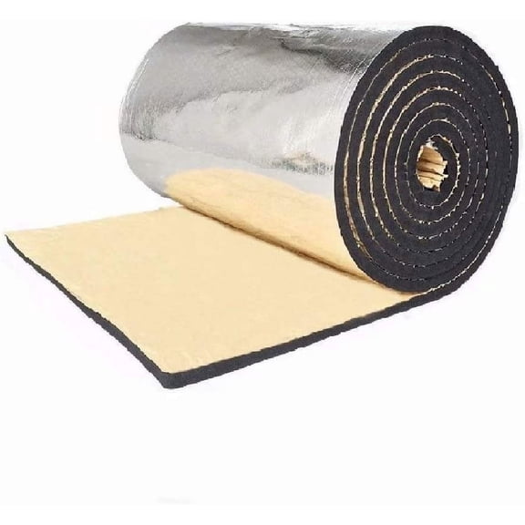 DENEST 160"x40" Car Sound Deadener Aluminum Heat Shield Insulation Mat 6MM 237Mil Alumi