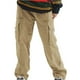 thumbnail image 2 of Pantalones largos para hombre, moda informal, cómodos, sólidos, con bolsillos, con cordón ajustable, pantalones regulares de poliéster para hombre., 2 of 7