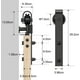 thumbnail image 5 of Kit de herrajes para puerta corrediza para puerta de granero de 107" Kit de riel para puerta corrediza en forma de J de una sola puerta esquí esquí Gafas de esquí, 5 of 5