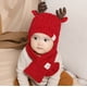 thumbnail image 1 of Bebé Gorro Bufanda Conjunto Invierno Niños Niñas Niño Orejeras Bufandas Calientes Infantil Grueso Punto Rojo JAMW Sencillez, 1 of 4