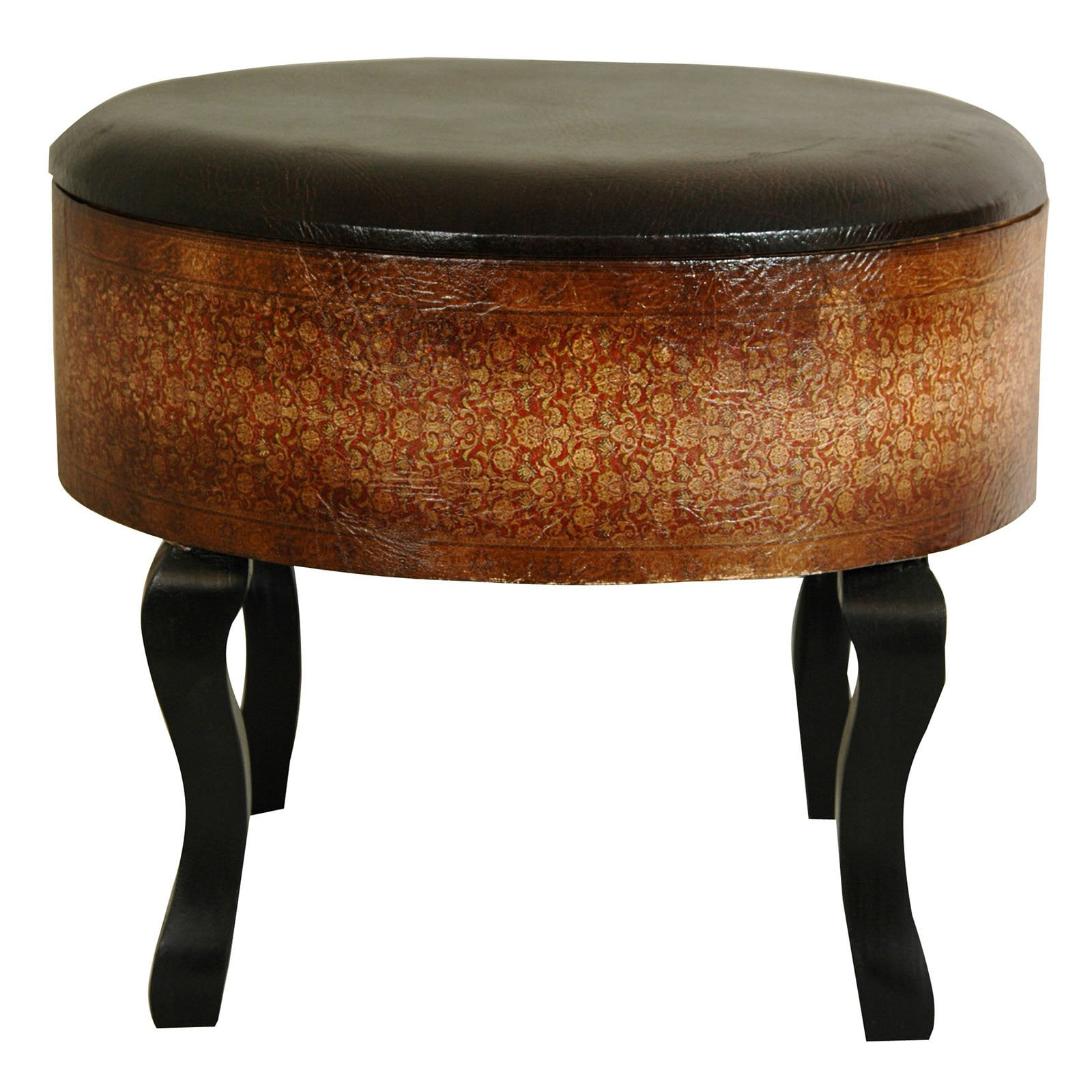 Oriental Furniture OldeWorlde Vintage Ottoman/Stool