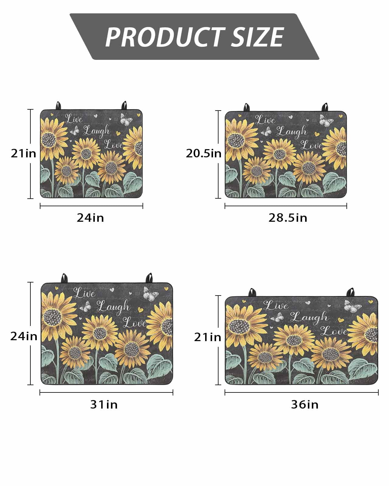 Stove Top Covers for Electric Stove, Summer Sunflowers Glass Stovetop Cover Protector, Farmhouse Cartoon Botanical Flowers Induction Cooktop Protector Oven Mat for Kitchen Countertop 24"x21"