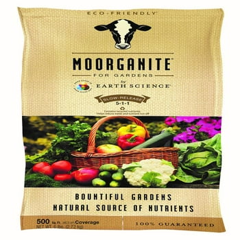 Moorganite Natural All Purpose  Food by Earth Science, 6 lb, 600 sq.ft. Coverage