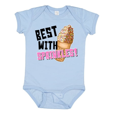 

Inktastic Best with Sprinkles Ice Cream Twist Cone Gift Baby Boy or Baby Girl Bodysuit