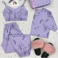 thumbnail image 1 of Conjunto de Bata de boda con estampado de flores, ropa de dormir de seda, lencería íntima informal, camisón suave, ropa para el hogar, 1 of 4