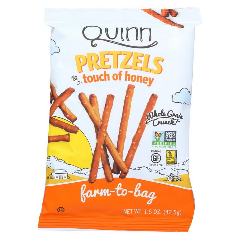Quinn Pretzel Sticks Touch Of Honey Case Of 36 1.5 Oz