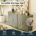 thumbnail image 3 of Walsunny Sideboards Buffets Table 28.3" with Drawer Storage Cabinet Adjustable Shelf Farmhouse Coffee Bar Cabinet for Kitchen Dining Room Entryway Small Places Dark Gray, 3 of 7