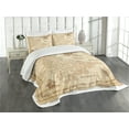 thumbnail image 3 of Ambesonne Cream Quilted Bedspread Set 3 Pcs, Antique Treasure, King Size, Cream, 3 of 5