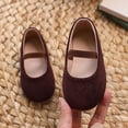 thumbnail image 4 of Toddler Girls Princess Flat Shoes, Non Slip Soft Comfort Sole Slip On Lightweight Dress Footwear for Everyday Use Brown 5-6 Years, 4 of 7