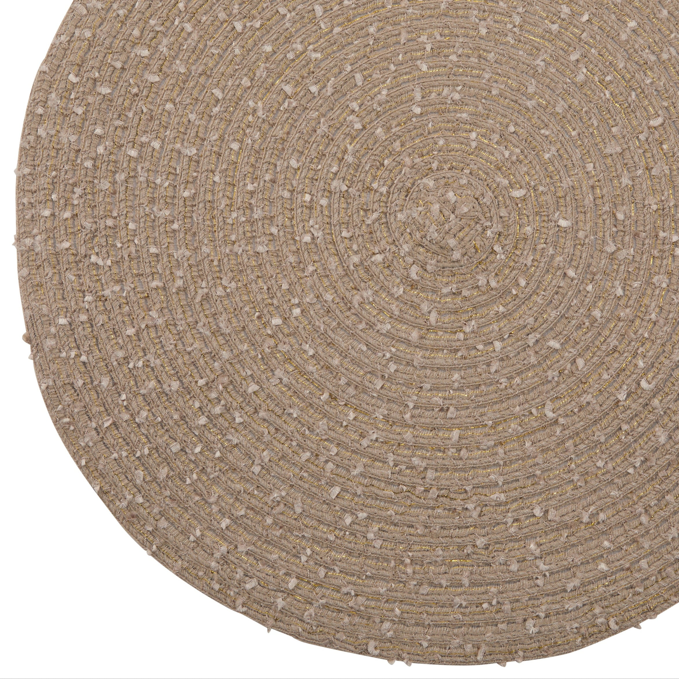Dainty Home Set of 6 Placemats | Elegant and Durable | 15x15 in Round Woven Non-Slip Washable Place Mats | Tear-Resistant Heat | Resistant Placemats