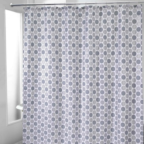 Avanti Dotted Circles Shower Curtain & Hook Set