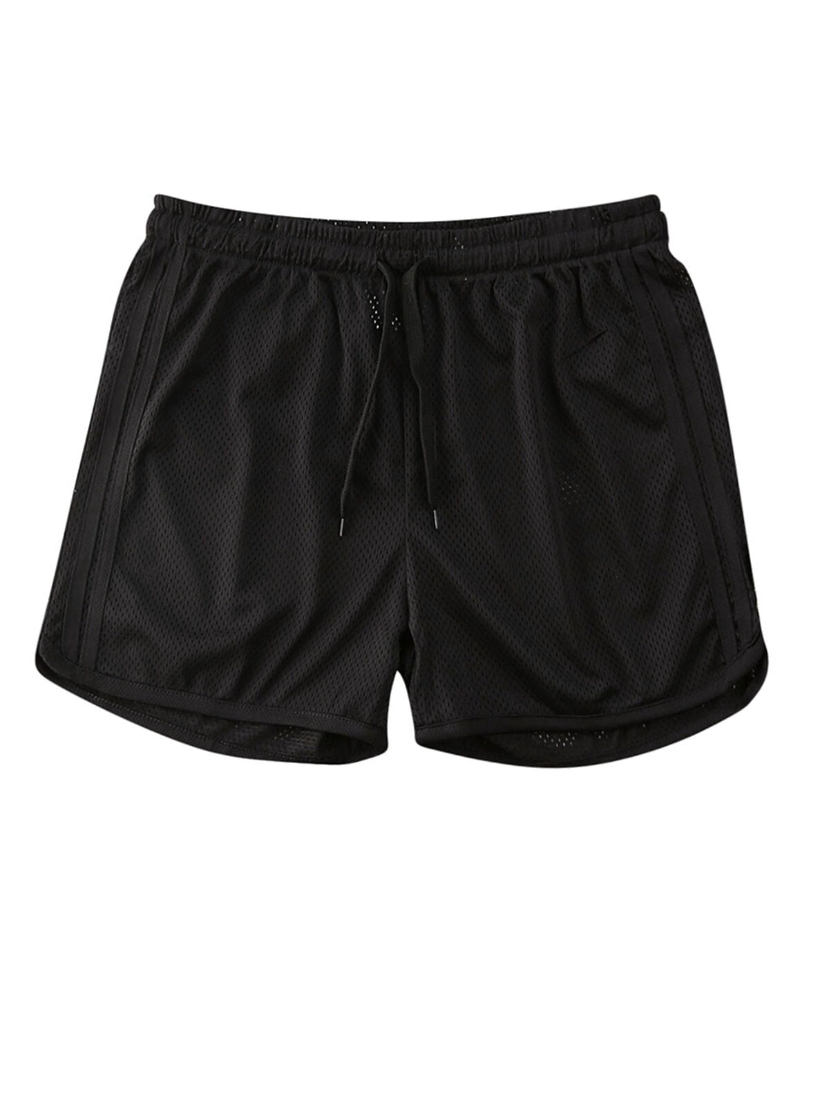 Mens Heavyweight Mesh Shorts with Pockets Basketball Gym Workout Short - Men > Shorts > Mesh | Hat and Beyond Small / Black