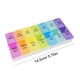 thumbnail image 3 of Pastillero Portátil para 7 Días Almacenamiento Pastillas 2 Veces Al Día (pequeño Y Colorido), 3 of 3