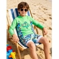 thumbnail image 2 of Aideaone 2 Piece Boy's Swimsuit Set Long Sleeve Kids Rash Guard Bathing Suit Swimswear with Swim Trunks for 8-12Y, 2 of 5