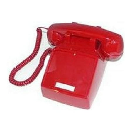 UPC: 0048044002550 | Cortelco 250047-VBA-NDL Red Desk no Dial Corded Phone