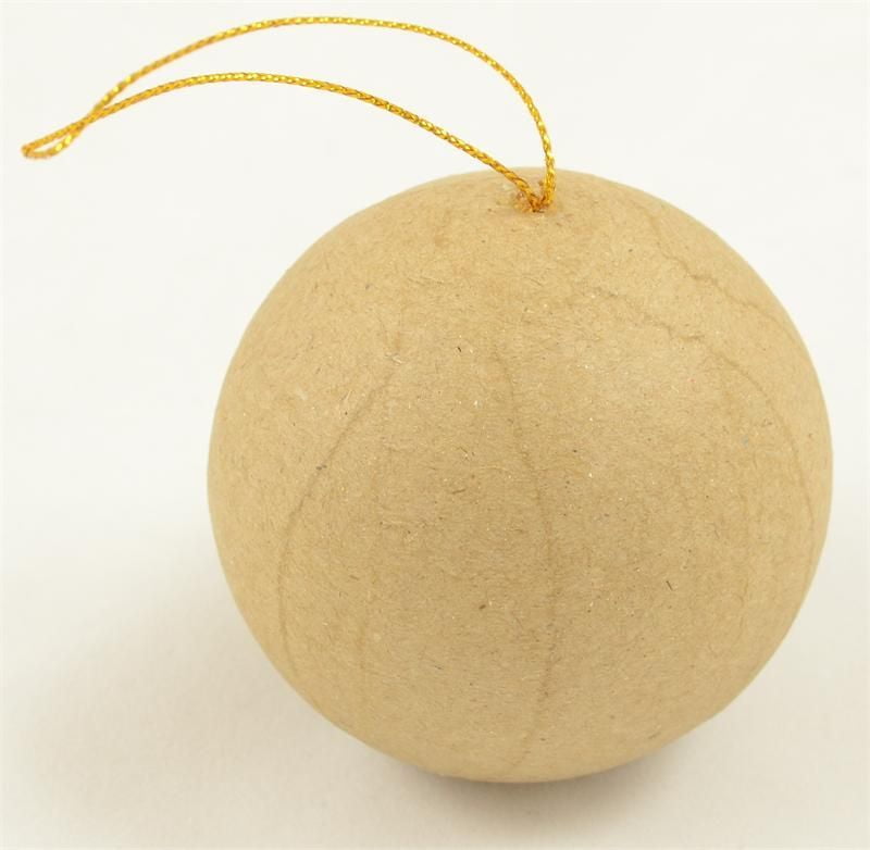 Paper Mache Ball Ornament 3.14 inch in diameter