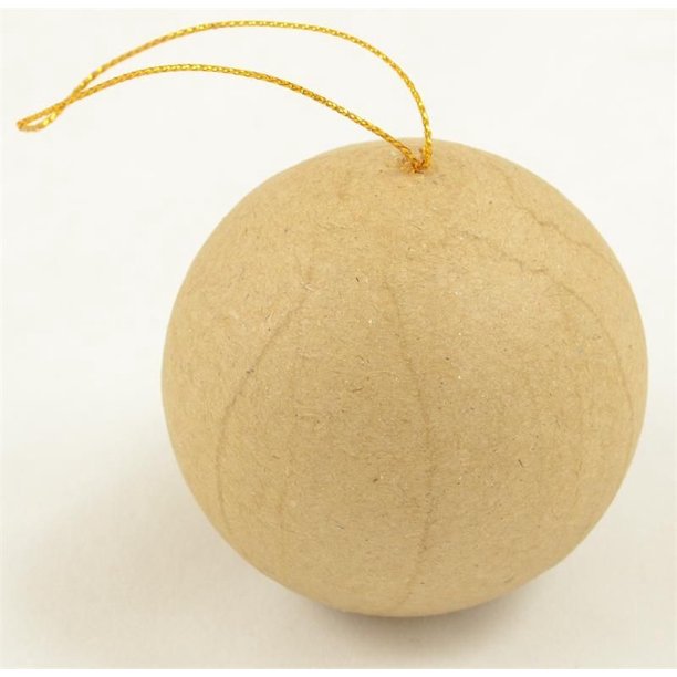 Paper Mache Ball Ornament 3.14 inch in diameter
