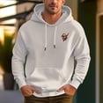 thumbnail image 5 of Men's 100% Cotton Sloth Pattern Hoodie 450g Thick Pocket Hood, 5 of 13
