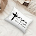 thumbnail image 5 of Psalm 91 Christian Pillow Covers 18x18, Inspirational Bible Verse Religious God Gifts, Scripture Cross Decorations Throw Pillow Cover, Motivational Faith Cushion Covers for Bedroom Decor, 5 of 6