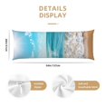 thumbnail image 3 of Honeii Sunny Ocean Waves Print Long Body Pillowcase 20x54 in,Body Pillow Cover with Zipper,Large Body Pillowcase,Soft Bed Decorative, 3 of 7