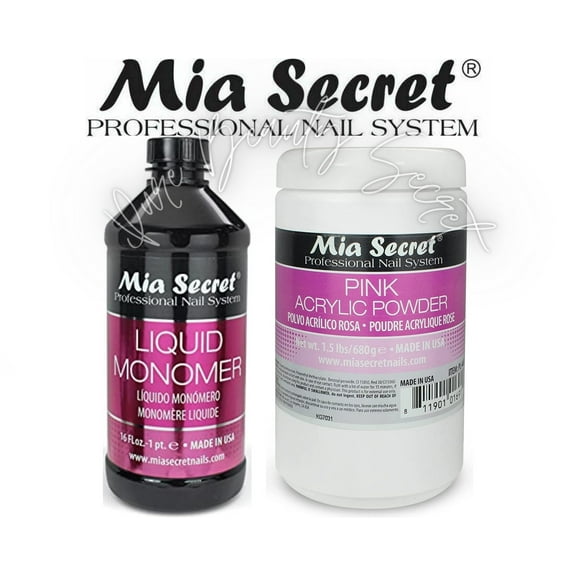 Mia Secret Liquid Monomer 16 oz & Pink 1.5 lb