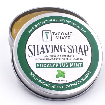 Taconic Shave Shaving Soap with Antioxidants - Moisturizing Soap for All Skin Types - Eucalyptus Mint