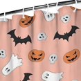 thumbnail image 3 of Pastel Halloween Icons Pattern Shower Curtain 36"x72" ,Bathroom Decorative Shower Curtains Set with 12 Hooks,Modern Waterproof Washable Shower Curtain, 3 of 6