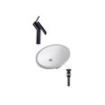 thumbnail image 1 of DROP Bath and Kitchen DR091138 Undermount Bathroom Sink Set, 1 of 4