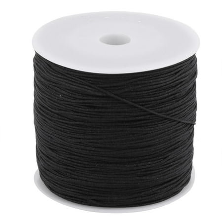 Knotted Cord - Nylon Chinese Knot DIY Handcraft Braided Cord String Black 0.8mm Dia 110 Yards