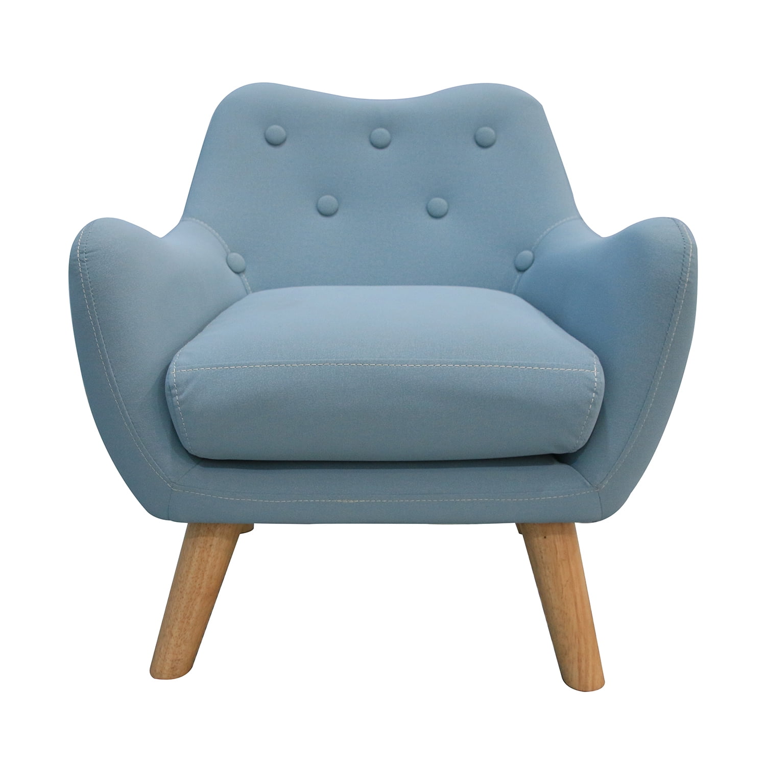 Kadyn Child Accent Armchair, Fabric Single Sofa Chairs with wooden legs, Upholstered Arm Chair for kids, Blue Kadyn Child Accent Armchair, Fabric Single Sofa Chairs with wooden legs, Upholstered Arm Chair for kids, Blue