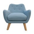 thumbnail image 3 of Kadyn Child Accent Armchair, Fabric Single Sofa Chairs with wooden legs, Upholstered Arm Chair for kids, Blue, 3 of 9