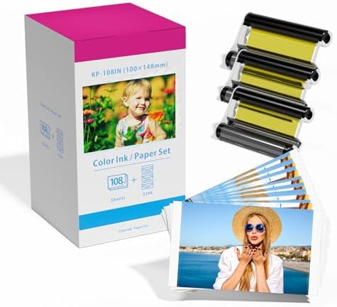 Ink Cassette Photo Paper Set Compatible for Canon Selphy CP900
