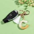 thumbnail image 3 of FOAUUH Cute Beige Key Chains for Women Girls, Initial Letter Keychains with White Tassel, Charms for Key Handbag Backpack(Style:C), 3 of 3