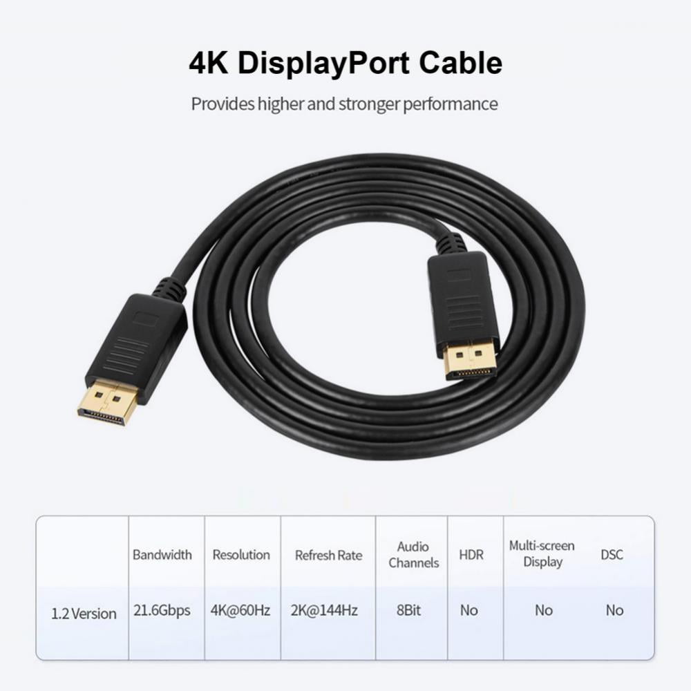 2K@165Hz Gaming Monitor DP Cable-Grey 2K@144Hz Video Resolution and HDR Support .for Laptop PC TV etc SOEYBAE DisplayPort Cable 6ft,with 4K@60Hz 
