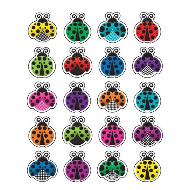 Colorful Ladybugs Autocollants - Lot de 12