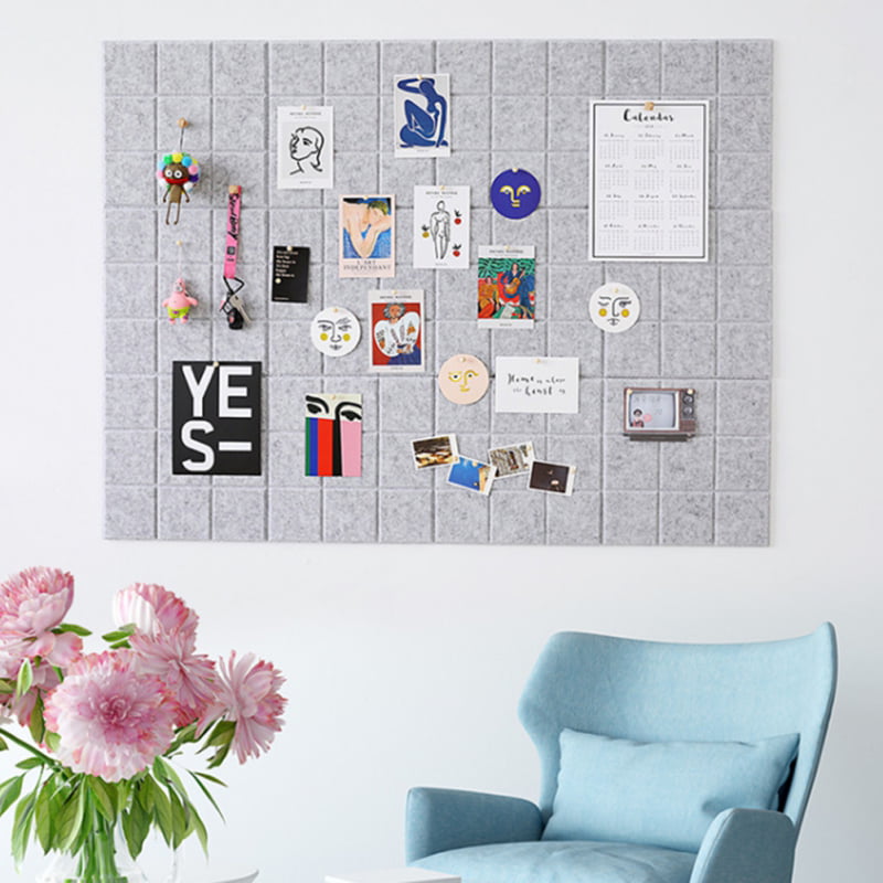 4pcs DIY Felt Message Board Layout Decor Self-adhesive Wall Photo Background Sti