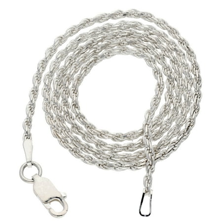 2mm Sterling Silver Diamond-Cut Rope Chain (Best Way To Cut Chain)