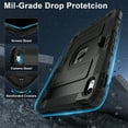 thumbnail image 3 of Case For iPad (A16) 11th 10th Generation 11 inch 10.9 inch (2025/2022) Shockproof Heavy Duty Stand Cover with Built-in Stand & Pencil Holder & Shoulder Strap, 3 of 8