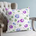 thumbnail image 4 of Pillow Covers 20x20 Set of 2, Watercolor Botanical Throw Pillow Covers Decorative Couch Cushion Cover, Spring Floral Leaves Green Purple Microfiber Soft Square Pillowcases for Bedroom Living Room, 4 of 9