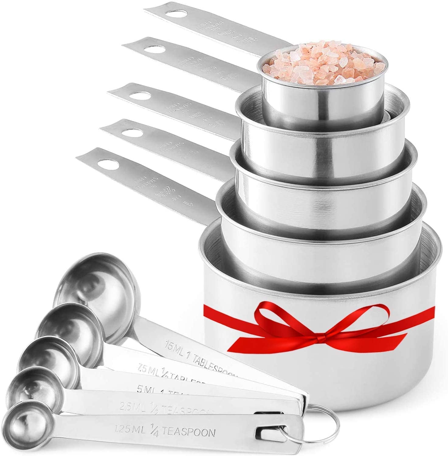 6/10 Piece Measuring Cups Kitchen Measuring Spoons Set Stainless