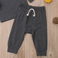 thumbnail image 4 of Newborn Baby Clothes Set Long Sleeve Solid Color Pajamas Set Cotton Outfit Nightwear, 4 of 8