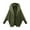 Army Green, variant on Fesfesfes Womens Warm Faux Coat Fleece Jacket Winter Solid Long Sleeve Hooded Outerwear