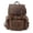 Coffee, variant on Full Grain Leather Backpack, Vintage Style Outdoor Hiking & Travel Rucksack, Large Capacity Casual Daypack with Adjustable Cotton Shoulder Straps