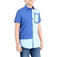 thumbnail image 2 of Chemise Tissée pour Garçon Bleue, 2 of 5
